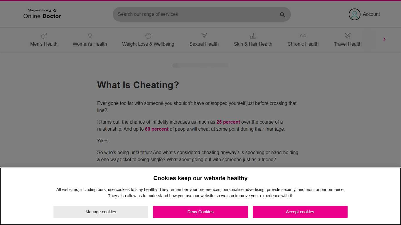 Cheaters On Cheating Superdrug Online Doctor